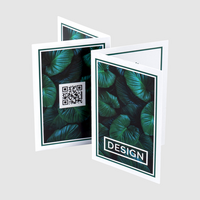 Klapp-Visitenkarten hoch 4/4 farbig (beidseitiger Druck), 300g Recyclingkarton