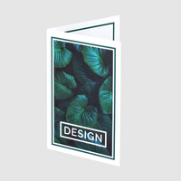 Klapp-Visitenkarten hoch 4/4 farbig (beidseitiger Druck), Offsetkarton