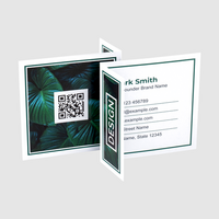 Klapp-Visitenkarten hoch 4/4 farbig - Rillung außermittig (beidseitiger Druck), 300g folienkaschiert matt