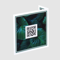 Klapp-Visitenkarten hoch 4/4 farbig - Rillung außermittig (beidseitiger Druck), 300g Recyclingkarton