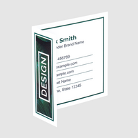 Klapp-Visitenkarten hoch 4/4 farbig - Rillung außermittig (beidseitiger Druck)