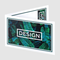 Klapp-Visitenkarten quer 4/4 farbig (beidseitiger Druck)