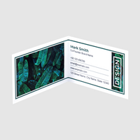 Klapp-Visitenkarten quer 4/4 farbig (beidseitiger Druck)