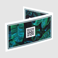 Klapp-Visitenkarten quer 4/4 farbig - Rillung außermittig (beidseitiger Druck)