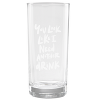 Trinkglas Lasergravur frontal