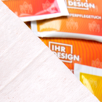 Koerperpflegetuch, farbig bedruckt, detail