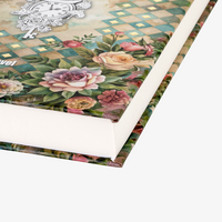 Kompakt-Buch Hardcover mit rundem Rücken, 12,5 x 19,0 cm hoch, außen Detail