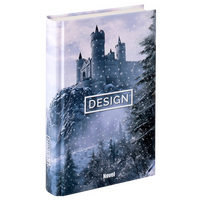 Kompakt-Buch Hardcover mit rundem Rücken, 12,5 x 19,5 cm hoch, außen