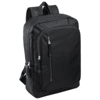 Kompakter Laptop-Rucksack aus RPET, Farbe schwarz