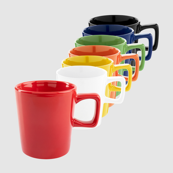 Konische Tasse mit rechteckigem Henkel