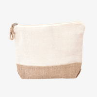 Kosmetiktasche aus Baumwolle und Jute frontal