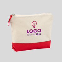 Kosmetiktasche Baumwolle, Musterbeispiel in rot