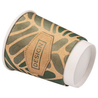 Kraftpapier-Becher doppelwandig 200 ml, 4/0-farbig (CMYK)