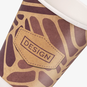 Kraftpapier-Becher doppelwandig 300 ml, 4/0-farbig (CMYK)