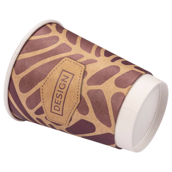 Kraftpapier-Becher doppelwandig 300 ml, 4/0-farbig (CMYK)