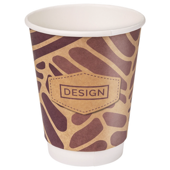 Kraftpapier-Becher doppelwandig 300 ml, 4/0-farbig (CMYK)