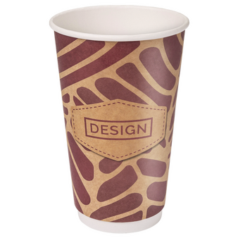 Kraftpapier-Becher doppelwandig 400 ml, 4/0-farbig (CMYK)