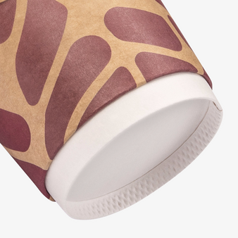 Kraftpapier-Becher doppelwandig 400 ml, 4/0-farbig (CMYK)