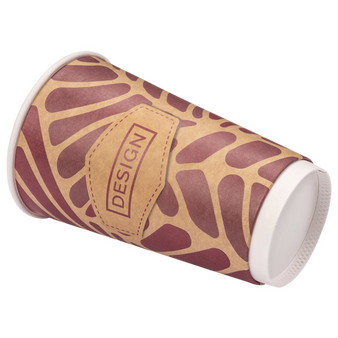 Kraftpapier-Becher doppelwandig 400 ml, 4/0-farbig (CMYK)