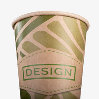 Kraftpapier-Becher einwandig 300 ml, 4/0-farbig (CMYK)