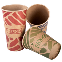 Kraftpapier-Becher einwandig 300 ml, 4/0-farbig