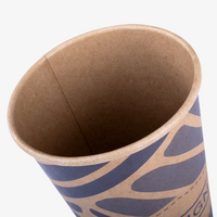 Kraftpapier-Becher einwandig 400 ml, 4/0-farbig (CMYK)