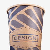 Kraftpapier-Becher einwandig 400 ml, 4/0-farbig (CMYK)