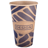 Kraftpapier-Becher einwandig 400 ml, 4/0-farbig