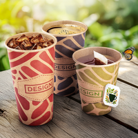 Kraftpapier-Becher einwandig 400 ml, 4/0-farbig