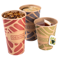 Kraftpapier-Becher einwandig 500 ml, 4/0-farbig (CMYK)