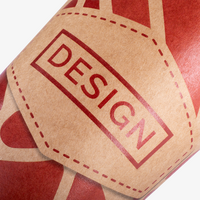 Kraftpapier-Becher einwandig 500 ml, 4/0-farbig (CMYK)