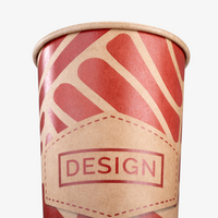 Kraftpapier-Becher einwandig 500 ml, 4/0-farbig (CMYK)