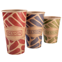 Kraftpapier-Becher einwandig 500 ml, 4/0-farbig