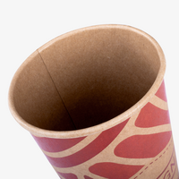 Kraftpapier-Becher einwandig 500 ml, 4/0-farbig