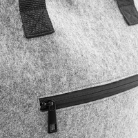 Kühltragetasche mit Klettverschluss und Reißverschlussfach, Detailansicht