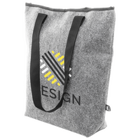 Kühltragetasche mit Klettverschluss und Reißverschlussfach, Hinten