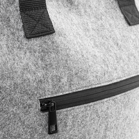 Kühltragetasche mit Klettverschluss und Reißverschlussfach, Detailansicht