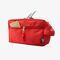 Kulturtasche Polyester mit 2 Fächern, Personalisierung auf Anfrage rot