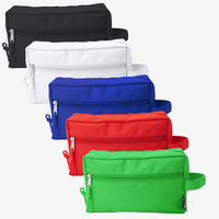 Kulturtasche Polyester mit 2 Fächern, Personalisierung auf Anfrage