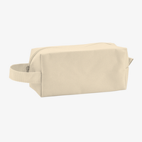 Kulturtasche Polyester mit Handschlaufe Beige seitlich