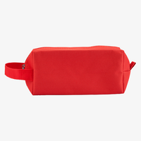 Kulturtasche Polyester mit Handschlaufe rot