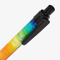 Druckkugelschreiber, farbig bedruckt, Regenbogen, details, Schwarz