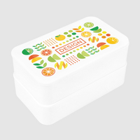 Kunststoff-Lunchbox Draufsicht