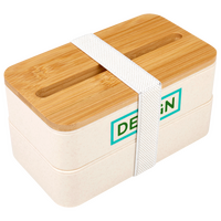 Kunststoff-Lunchbox Draufsicht mit Halteband