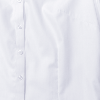 Kurzarmbluse, Herringbone Tailored Fit - Russell