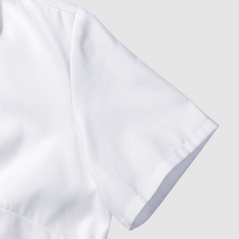 Kurzarmbluse, Herringbone Tailored Fit - Russell