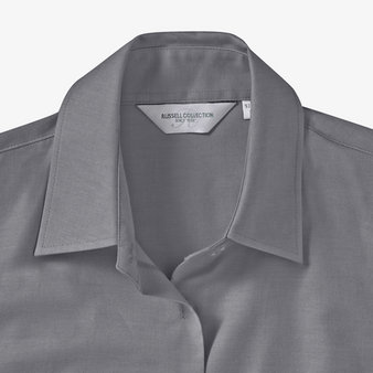 Kurzarmbluse, Oxford Tailored Fit - Russell, Muster