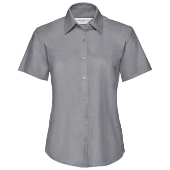 Kurzarmbluse, Oxford Tailored Fit - Russell, Muster