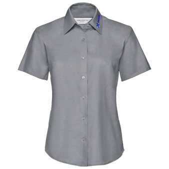 Kurzarmbluse, Oxford Tailored Fit - Russell