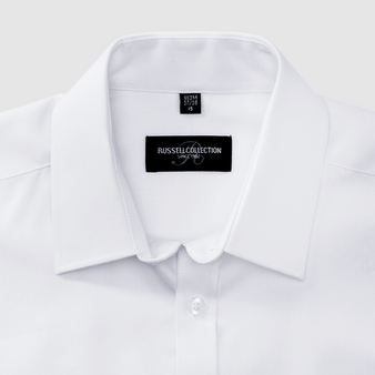 Kurzarmhemd, Herringbone Tailored Fit - Russell, Muster